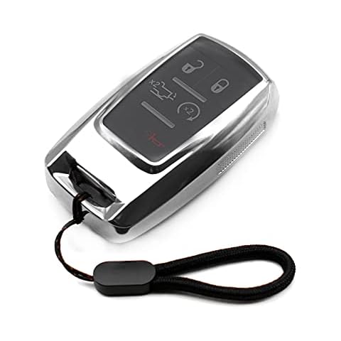 MECHCOS Compatible with Dodge RAM 1500 2500 3500 4500 5500 Truck Pickup Silver TPU Key Fob Cover Case Remote Holder Skin Protector Keyless Entry Sleeve Accessories Cover