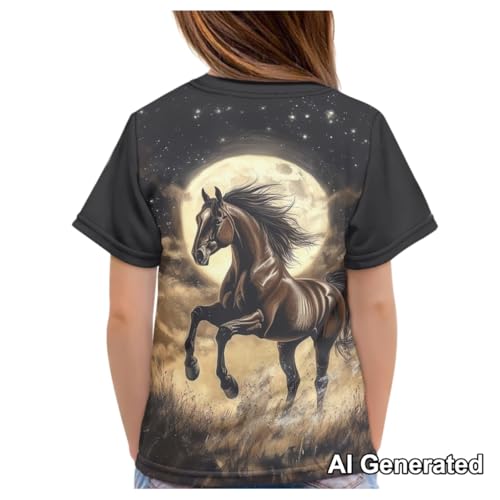 Image of Xhuibop Kids T Shirts for Boys Size 3-16 Girls Short Sleeve Sportswear Active Tops