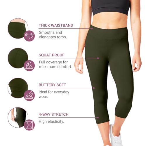 Image of SATINA High Waisted Leggings for Women - Comfortable and Stretchy in Versatile Sizes and Colors