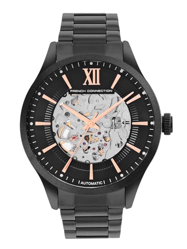 Image of French Connection Automatic Black Dial Men's Watch-FCA10BM