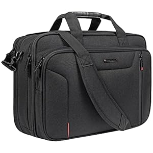 EMPSIGN Laptop Bag 17.3 inch Briefcase for Men Large Laptop Case Computer Bag Work Bag Messenger Bag for Business，Black