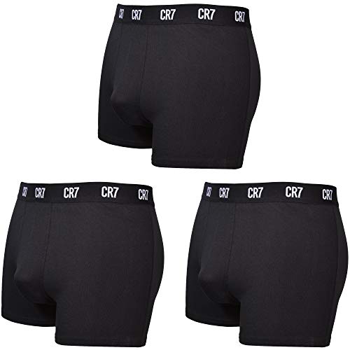 CR7 3-Pack Classic Logo Men's Boxer Trunks, Black (XL 36-38)3