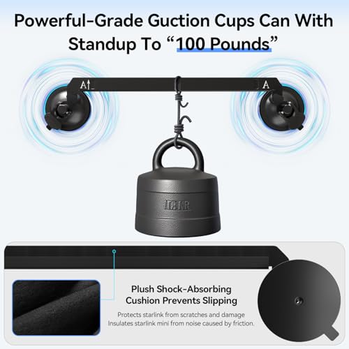 Starlink Mini Suction Cup Mount, Vehicle Sunroof and Glass Surfaces – Secure Satellite Mounting Kit with Strong Grip for Car Rack System Adapters in RVs, Boats, and Road Trips - Thumbnail 4