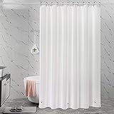 Titanker Plastic Shower Curtain Liner, 72 x 72 Inches PEVA 8G Shower Liner with 3 Magnets, Heavy Duty Waterproof Shower Curtain 12 Metal Grommet Holes for Bathroom, Hotel, Bathtub-Frosted