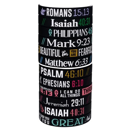 Garder sa foi active avec le bracelet silicone Bible Jésus x12