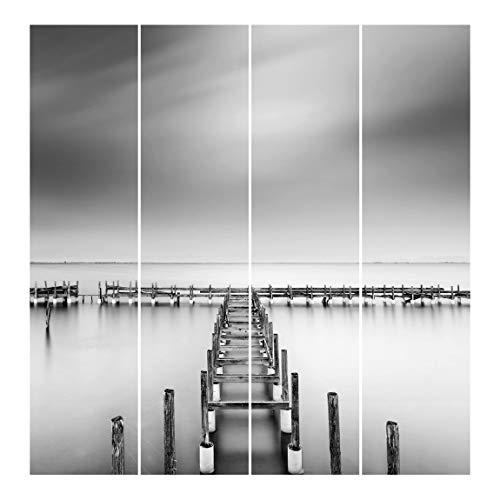 Bilderwelten Cortinas de Panel japonés con impresión The Old Pier Sin Montaje, 250 x 240cm