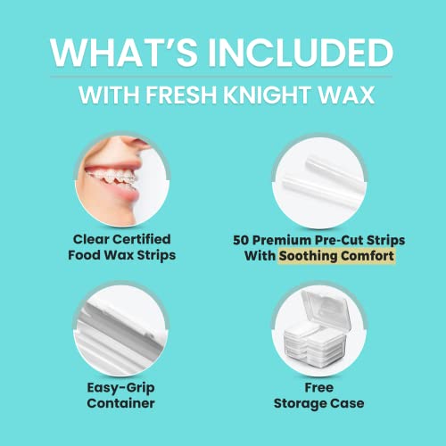 Image of Braces Wax. Dental Wax for Braces & Aligners - Premium Orthodontic Strips Food Grade (Aloe Green)