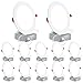 12 Pack 6 Inch Slim LED Recessed Lighting with Junction Box, 900LM, 5000K Daylight Canless Downlight, 12W=120W Eqv, CRI 90, Dimmable Canless LED Recessed Light, ETL Certified