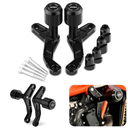 Modeer Motorrad Sturzpads Kompatibel mit K.T.M 1290 Super Duke R/RR 2020 2021 2022 2023 Rahmen Slider Sturzschutz superduke 1290 r/rr zubehör (schwarz)