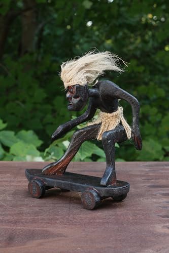 G6-Collection-Handmade-Wooden-Primitive-Tribal-Funny-Skateboard-Statue-Sculpture-Tiki-Bar-Handcrafted-Unique-Gift-Home-Decor-Accent-Figurine-Decoration-Hand-Carved-Skateboarding-B G6 Collection Handmade Wooden Primitive Tribal Funny Skateboard Statue Sculpture Tiki Bar Handcrafted Unique Gift Home Decor Accent Figurine Decoration Hand Carved Skateboarding B