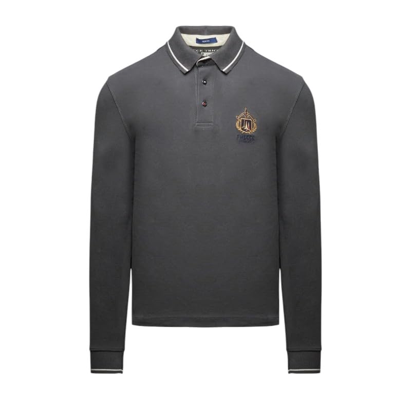Aeronautica Militare Polo Manica Lunga PO1885 col. 34400 Taglia L Grigio Scuro L