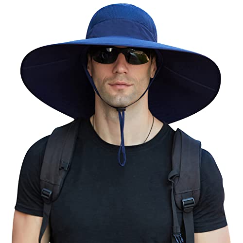 Image of Wide Brim Sun Hat for Men Women UV Protection Ventilated Summer Hats for Fishing Hiking Garden Beach