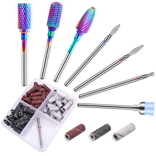 Forets à ongles anti-échauffement et 75 bandes abrasives grains 80 120 180
