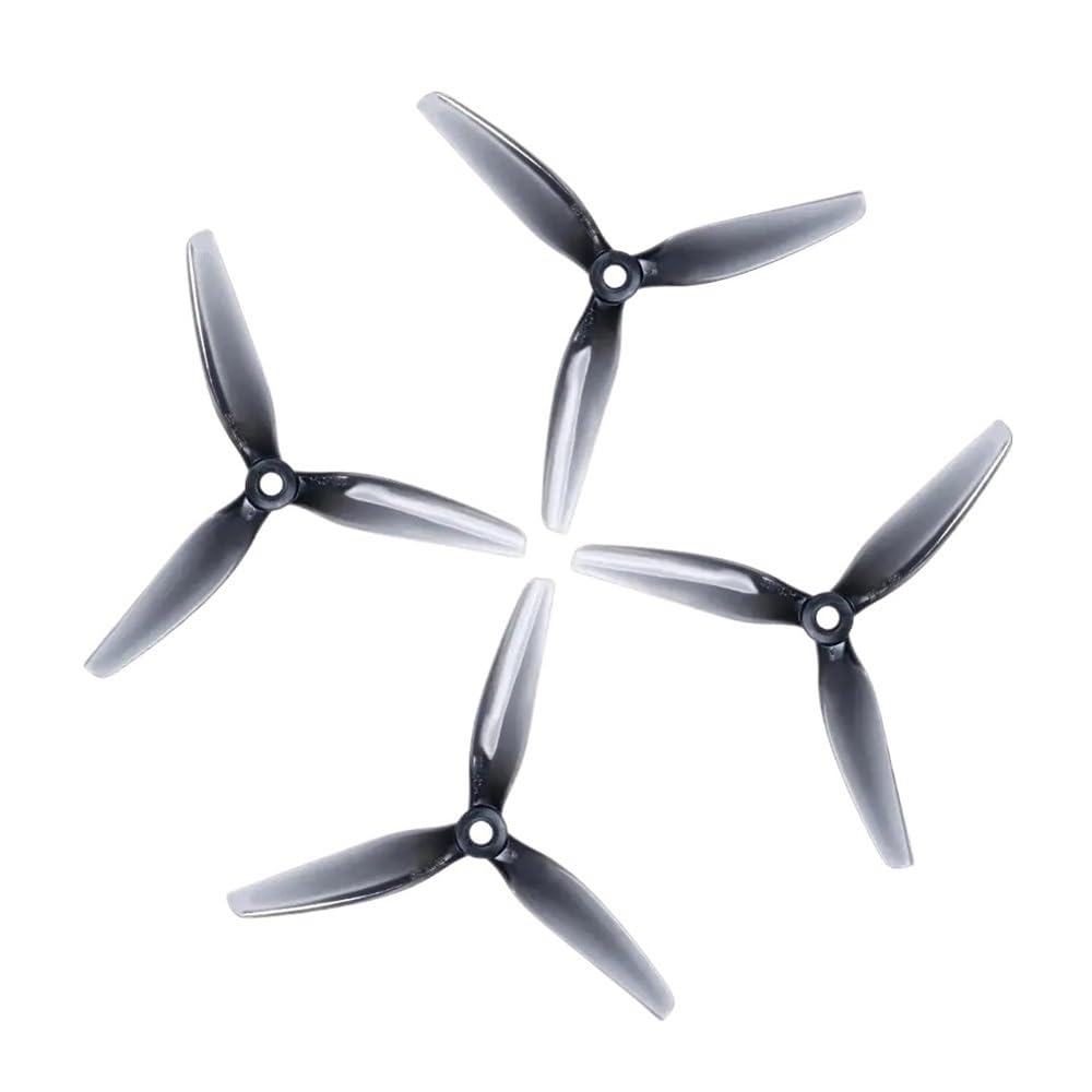 Hélices de drone S5 anti-vibration en polycarbonate gris clair
