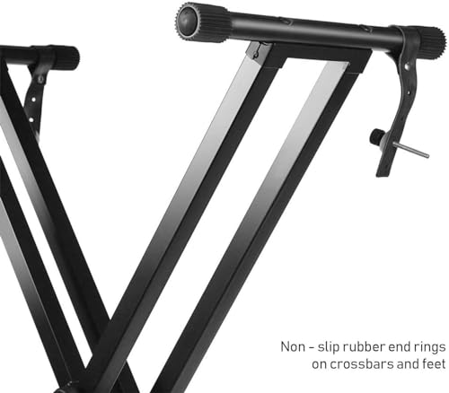 Kadence Heavy-Duty, Double-X, Adjustable Piano Keyboard Stand with Locking Straps (NK13-3kg Dual Braced) (Image - 3)