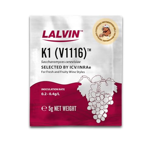 Lalvin K1-V1116 Wine Yeast (5 Pack) - Make Wine Cider Mead Kombucha At Home - 5 g Sachets - Saccharomyces cerevisiae - Sold by CAPYBARA Distributors Inc. - Thumbnail 3