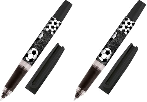 Online Stylo roller à cartouche d'encre Bachelor Design football, pour droitiers et gauchers, poignée ergonomique, roller, cartouches d'encre standard, y...