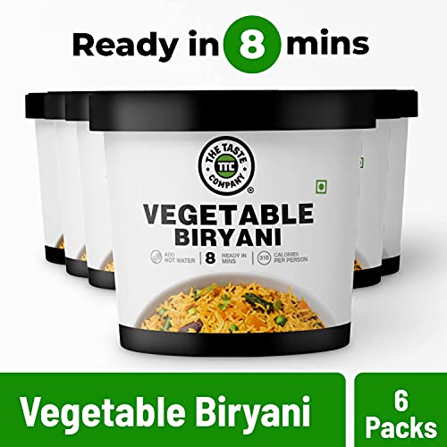 TheTasteCompany Veg Biryani - Ready To Eat | Instant Food | Taste Company (Pack of 6)