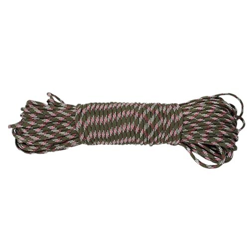 Cuerda de paracaídas – Cuerda táctica de 100 pies | Cuerda de amarre de tracción | Cuerda colgante duradera para camping, senderismo y equipo de supervivencia | Cuerda de utilidad adecuada para uso en