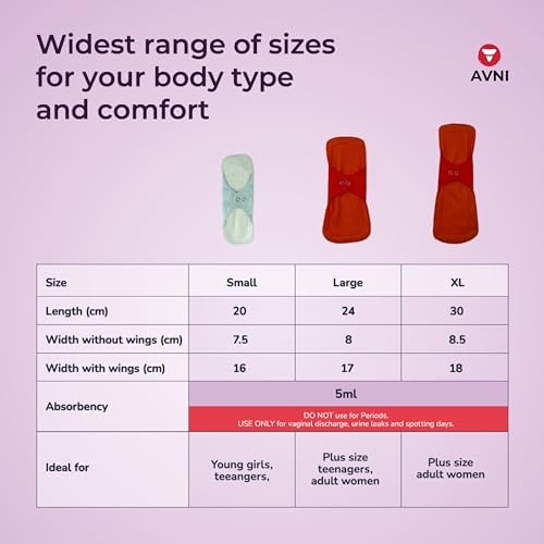 Avni - Fluff Washable Cloth Panty Liner | Antimicrobial | Eco-Friendly and Reusable | Spotting Days | Breathable and Comfortable for Women | Daily Use with Storage Pouch | Pack... - Image 4
