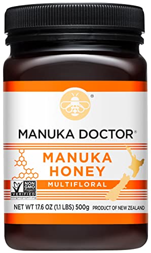 MANUKA DOCTOR - Manuka Honey Multifloral, 100% Pure New Zealand Honey. Certified. Guaranteed. Non-GMO (17.6oz)