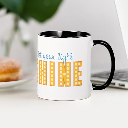 Taza de cerámica 11 oz Let Your Light Shine Café miniatura 4