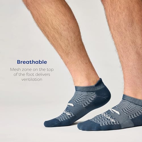 Image of Brooks Run-In No Show Socks, Athletic Running Socks, Comfort Fit, 3-Pack