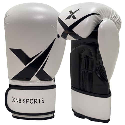 Xn8 Boxing Gloves for Men & Women – Training & Sparring Gloves, Faux Leather, Multi-Layered Padding, Ventilated Palm – Ideal for Kickboxing, Muay Thai, MMA, Karate (8oz 10oz 12oz 14oz 16oz)