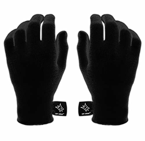 Off-Wrap Vinyl Wrap Glove Pair (Black Large)