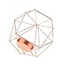 Fityle 6-Set Geometric Polished Tealight Candle Holder Table Top Centerpiece Weddings Events Parties Decor - Rose Gold