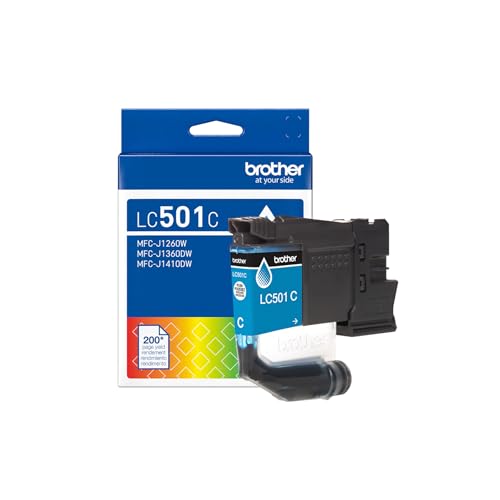Image of Brother Genuine LC501C Standard Yield Cyan Ink Cartridge (for use with Work Smart 1360DW and 1410DW Printers)