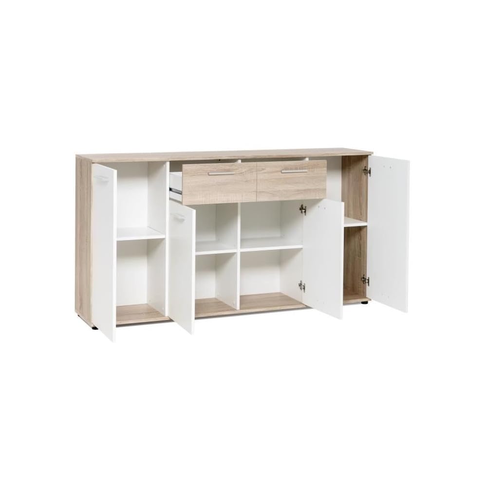 Kommode Jack (3 Farbkombinationen) mit 4 Türen, 2 Schubkästen
