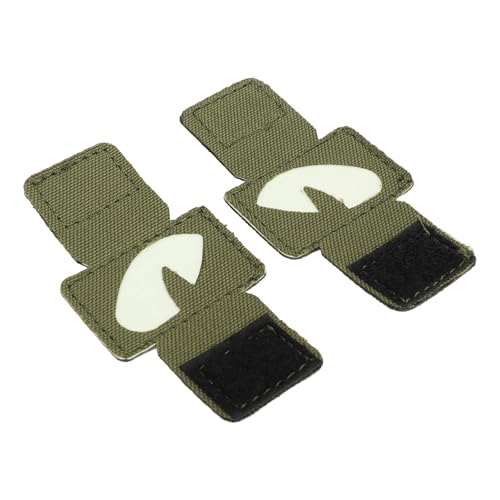 2 pçs gato olhos remendo reflexivo gancho loop design lona luminosa gato olhos remendo para chapéus