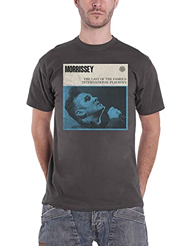 Morrissey T Shirt International Playboys Logo Nouveau Officiel Homme Charcoal Size L