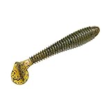 Strike King Rage Swimmer Fishing Lure, Soft Plastic Paddletail Minnow, Sleek Nose Cone, Softly Ribbed Body, Thin Tail