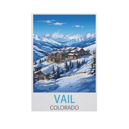 Kit de peinture de diamant de foretde 5D Vail Colorado idée cadeau anniversaire fait main