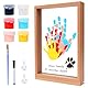 Johiux Handabdruck Set Familie Basteln Kinder mit Platz für 4,Baby Handabdruck und Fußabdruck set,Newborn Baby Fussabdruck Set, Personalisierte Geschenke Vatertag Muttertag Weihnachten Ideen. (A)