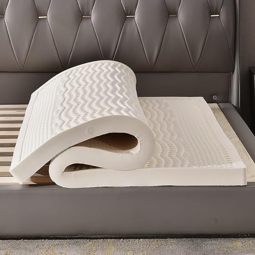 Este cubrecolchón, cubrecolchón de látex Natural de 7 Zonas, colchón Tatami Plegable de Rebote Lento con Funda, 10 cm, 100 x 190 cm