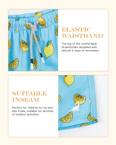 Image of SURF CUZ Surfcuz Little Boys Swim Trunks UPF 50+ Toddler Beach Shorts Swimsuit Kids Quick Dry Swimwear