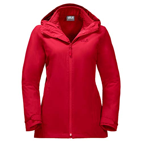 Jack Wolfskin Ladies Norrland 3 in 1 Jacket Red Fire 2XL