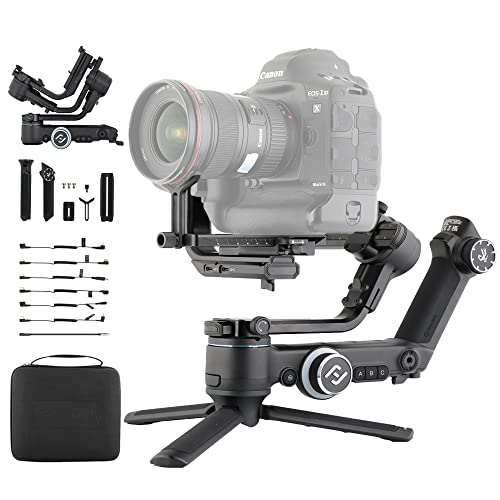 FeiyuTech SCORP PRO Handheld Gimbal Camera Stabilizer for DSLR/Mirrorless Camera Sony,Canon,Panasonic,Nikon,Fujifilm,BMPCC 6K/Pro,Remote Handle,OLED Screen,10.5 lb Payload,Official-Authorized