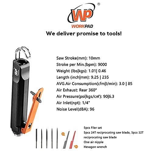 Wp Workpad Workpad Air Body Saw Multi-Function Pneumatic Reciprocating Saw Air Powered Mini Tool thumb #3