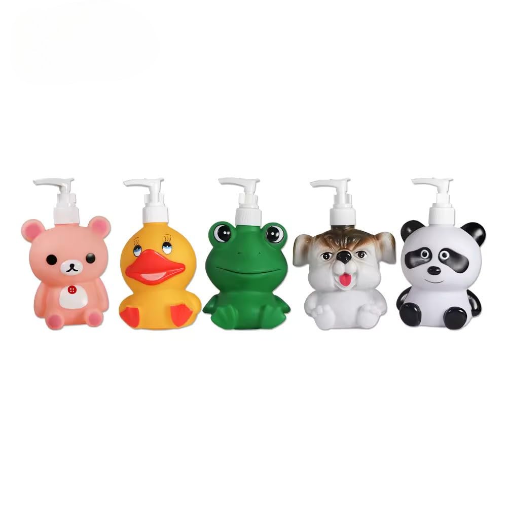 VS Animal Shaped Soap Dispenser for Kids - Refillable Hand Wash Pump Bottle for Bathroom & Kitchen (300 ml)-image-46
