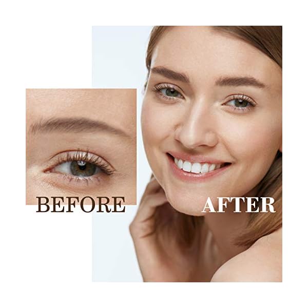 Eyebrow Pen,MoonKong 4 Point Eyebrow Pencil Waterproof Eye Brown Makeup,Eyebrow Kits with 3 Eyebrow Stencils,1 Brow Razor(1# Dark Brown/Chestnut)