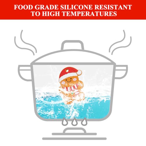 Image of Baby Silicone Christmas Gingerbread Man Teether,Sensory Chew Toys