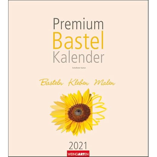 Bastelkalender champagner 21,5 x 24 cm Kalender 2021
