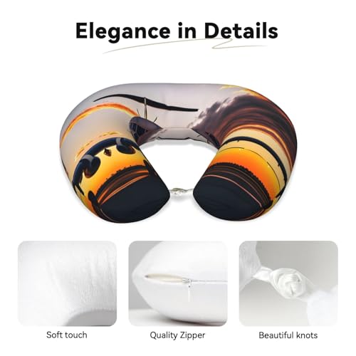 Almohada de Viaje de Espuma Viscoelástica Negra miniatura 4