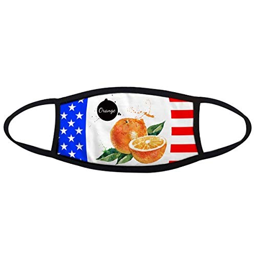 Masque de bouche aquarelle fruits oranges et rayures pour protection