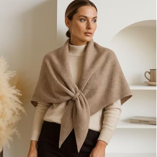 Women’s Solid Color Shawl Winte Triangle Wrap Shawls Casual Open Front Poncho Cape Elegant Soft Lightweight Wedding Travel2