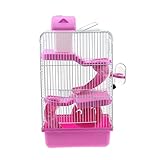 Idéal hamster de compagnie Toddmomy Cage à Hamster de Luxe à Maison Portable pour Petits Animaux Rose Dimensions